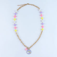 Load image into Gallery viewer, Rainbow Charm Necklace &amp; Bracelet Set - Purple
