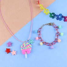 Load image into Gallery viewer, Candy Charm Necklace &amp; Bracelet Set - Pink
