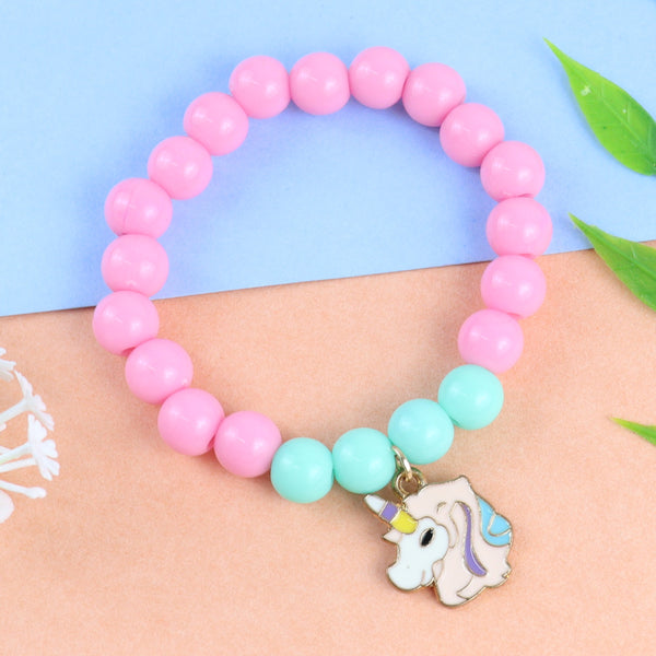 Unicorn Charm Bracelet - Set of 2 - Pink & Blue