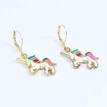 Load image into Gallery viewer, ac23-046-unicorn-charms-earrings-white
