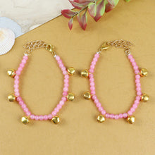 Load image into Gallery viewer, ac23-080-ghungroo-beaded-anklets-set-of-2-pink
