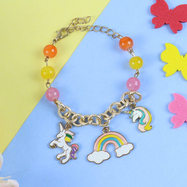 Multi-Charm Unicorn Chain Bracelet 