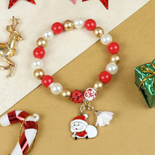 Load image into Gallery viewer, Santa Claus Christmas Beaded Bracelet Red::White
