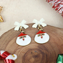 Load image into Gallery viewer, Santa Claus Christmas Stud Earrings Red::White
