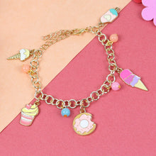 Load image into Gallery viewer, Ice-Cream Donut Multi-Charms Bracelet - Pink
