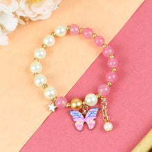 Load image into Gallery viewer, Butterfly Charm Beaded Bracelet - Pink
