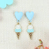 Ice-Cream Charms Earrings - Blue