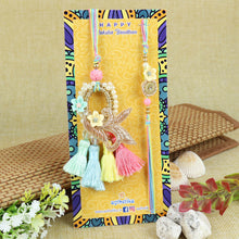 Load image into Gallery viewer, Embroidered Butti Bhaiya Bhabhi Rakhi Pair with Tassels
