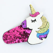 Load image into Gallery viewer, Unicorn Pink Glitter Hairclip
