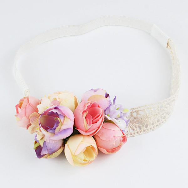 Floral Stretchable Headband - Purple