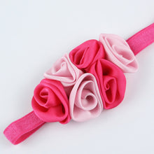 Load image into Gallery viewer, Satin Roses Stretchabe Headband - Pink
