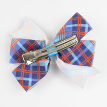 Load image into Gallery viewer, Unicorn Chequered Bow Hairclip
