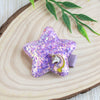 Purple Star Unicorn Charm Hair Clip