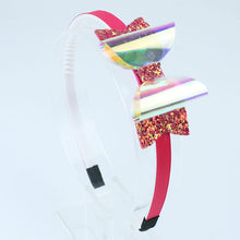 Load image into Gallery viewer, kh22-006-glitter-bow-hairband-pink
