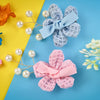  Floral Hair Clips [Set of 2] - Pink & Blue
