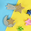  Star Moon Glitter Hair Clips [Set of 2] - Gold & Silver