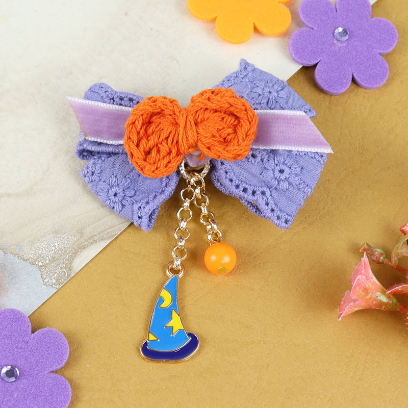 Halloween Witch Hat Bow Hair Clip