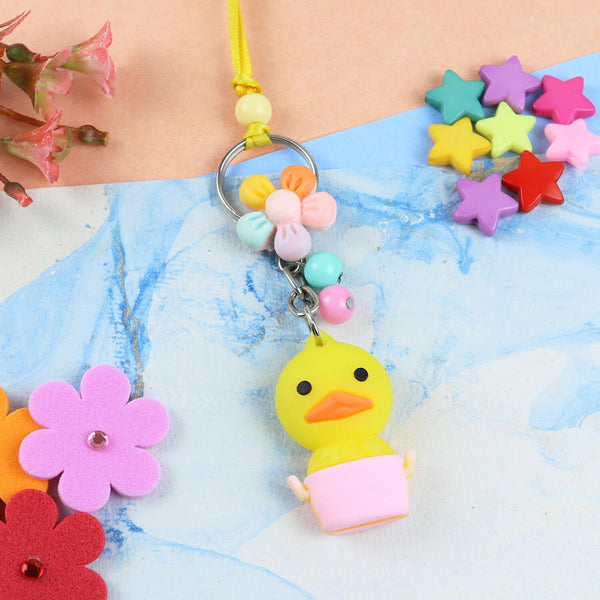 Cute Ducky Keychain Lumba Rakhi for Girls