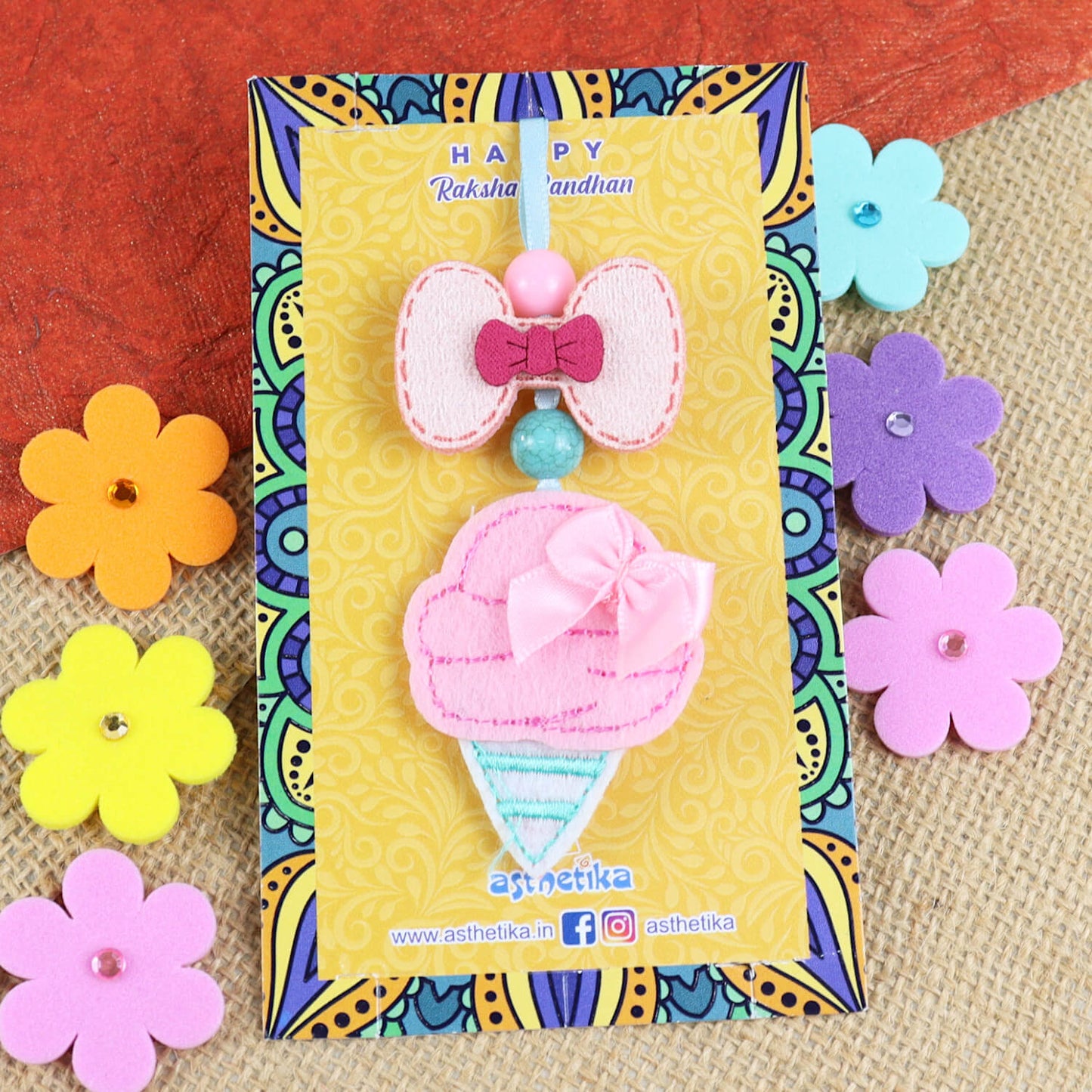 Ice-Cream Lumba Rakhi For Girls