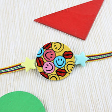 Load image into Gallery viewer, Smiley Kids Rakhi - Buy Fun and Vibrant Smiley Kids Rakhi Online
