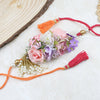 Florals on Moti Pati with Fancy Tassel Bracelet
