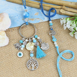 Evil Eye Tree of Life Charms Bhaiya Bhabhi Rakhi Pair in Fancy Envelope