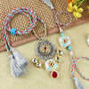Oxidized Pendant Necklace Lumba Bhaiya Bhabhi Rakhi Pair