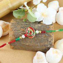 Load image into Gallery viewer, Meenakari Ganesha Classic Rakhi
