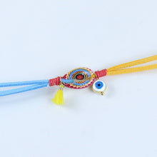 Load image into Gallery viewer, Colourful Shell Evil Eye Bracelet Rakhi
