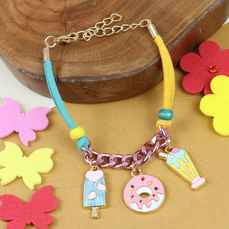 Ice-Cream Donut Multi-Charm Bracelet Kids Rakhi