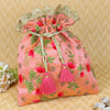 Embroidered Fabric Potli for Gifting - Pink