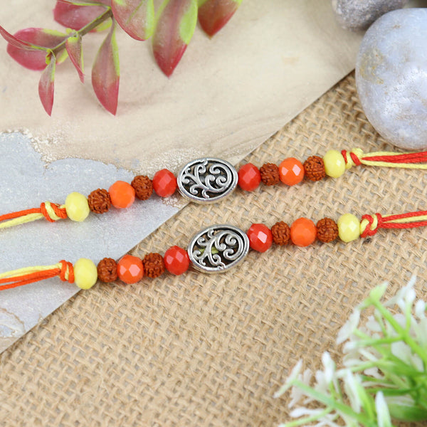 Silve Stone Rudraksh Rakhis (Set of 2)