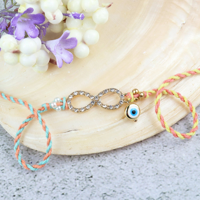 Infiniti Evil Eye Stone Rakhi