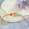 Floral Charm on Diamond Ring Rakhi
