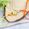 Floral Charm Golden Fan Rakhi