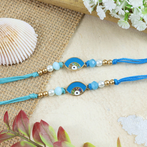 Set of 2 Evil Eye Charm Rakhis